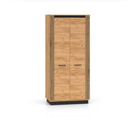 armario 2 puertas solal madera y negro