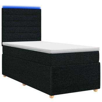 Cama Tapizada 90x190x140,5 Cm Tejido - Negro