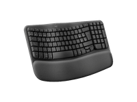 teclado inalambrico - logitech wave keys logi bolt reposamanos bluetooth multisistema teclas personalizables accesos directos negro