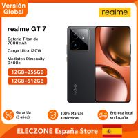 version global realme gt 7 5g ai smartphone mtk dimensity 9400e 6000nits pro-esports display 7000 mah bateria 120w ultra charge