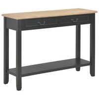 mesa consola de madera negro 110x35x80 cm vidaxl