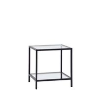 mesa auxiliar cristal templado klast home industrial 50 x 55 cm - transparente