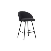 silla de mostrador juni boucle gris dimensiones h87 x l52 x p51 cm