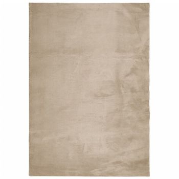 Alfombra De Pelo Corto Suave Lavable Huarte Arena 140x200 Cm Vidaxl
