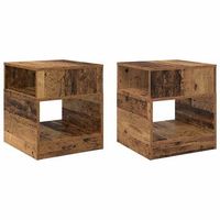 mesa auxiliar 2 uds madera vieja 405 x 40 x 45 cm vidaxl