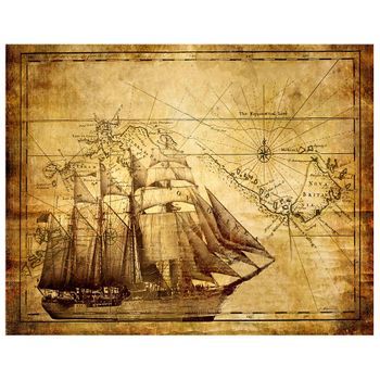 Legendarte - Cuadro Lienzo, Impresión Digital - Mapa Antiguo - Decoración Pared Cm. 50x60