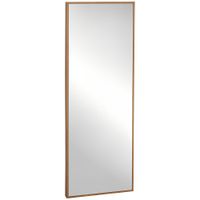 homcom espejo de pie moderno cuerpo entero 125x45 cm espejo rectangular grande de madera para salon dormitorio natural   aosom espana