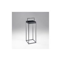 lampara de mesa solar y recargable cage de perenz gris oscuro h50cm
