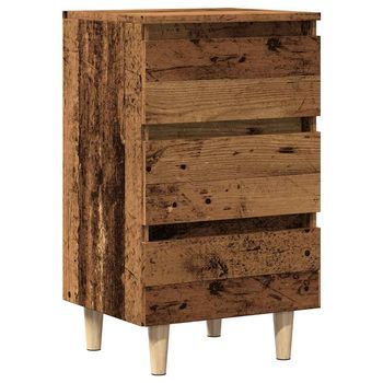 Mesita De Noche Madera De Ingeniería Envejecida 40x35x69 Cm Vidaxl