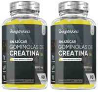 weightworld gominolas de creatina sin azucar sabor limon 5000mg 2x90 uds