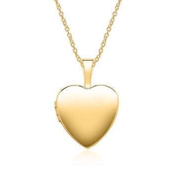 Cadena medallón corazón de oro 14 quilates grabable