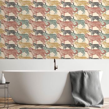 Papel pintado panorámico animal salvaje 52x1000cm