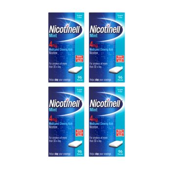 Nicotinell Nicotine Gum 4mg Mint 384 Pieces 96 Pieces | x4 Pack