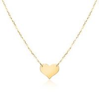 cadena corazon grabable de oro 9 quilates para mujer