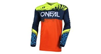 Maillot mtb manga larga nino o neal element shocker azul   naranja