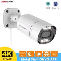 camara de seguridad 4k poe ip onvif audio bidireccional 48v poedc 12v color vision nocturna bala de metal 4mp5mp8mp videovigilancia para nvr