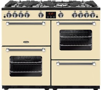 BELLING Kensington 100G 100 cm Gas Range Cooker - Cream & Chrome, Cream