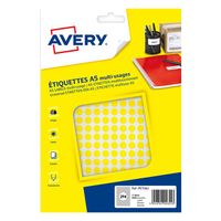 avery pet08j  gomets adhesivos de marcaje redondo 8 mm amarillo  2940 unidades