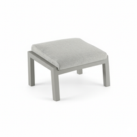 reposapies exterior de aluminio con cojin color gris 39x47x60