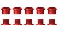 tuercas y tornillos de plato alugear para monoplato 5 piezas rojo