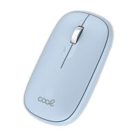 cool slim raton inalambrico 2 en 1 bluetooth  adap usb celeste