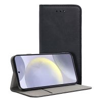 cool funda flip cover tipo libro liso negro para samsung galaxy s24  s25