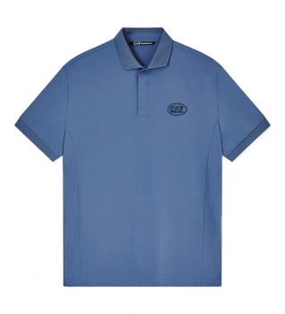 EA7 para hombre. 7M001289_AF13137 Polo Golf Pro azul (M), Casual, Poliéster, Manga corta