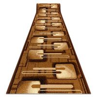 alfombra de pasillo bcf malina marron 120 cm 120x330 cm