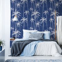 papel pintado panoramico palm jeans