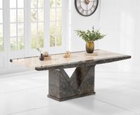 tenore 220cm extra large marble effect dining table