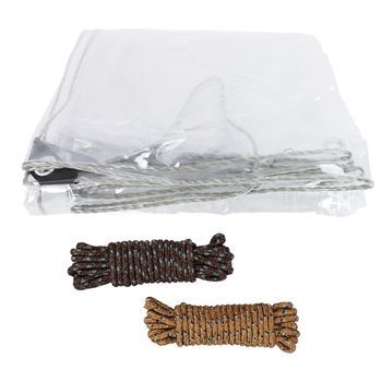 Cubrecamas Impermeable Pvc Transparente 3x5m Jardinería Exterior