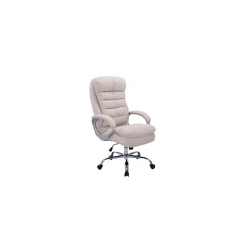 Silla de oficina giratoria regulable en Tela Crema