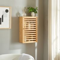 mueble de pared para bano jarfalla bambu 55x37x16cm - natural encasa