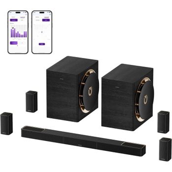 Ultimea Skywave X100 Dual Sistema de Sonido Surround Inalámbrico 9.2.6 Ajustado THX con Dolby Atmos
