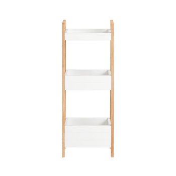 Estanterías de baño con 3 niveles de bandeja mdf color natural