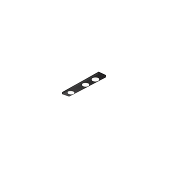 Botón - Plafón Led 3xgx53 Máx. 15 W, Rectangular 60x10 Cm, Metal Pintado, Ip20 - Perenz - Negro
