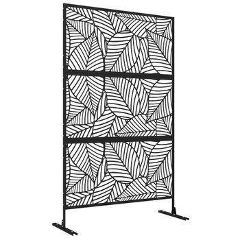 Biombo para exterior 122x45x198 cm negro