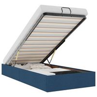 estructura de cama otomana sin colchon tela azul 90x200 cm vidaxl