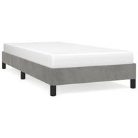 cama individual  cama para adultos  estructura de cama de terciopelo gris claro 90x200 cm