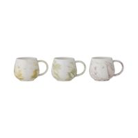 taza gres verde  juego de 3 