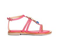 sandalias t de napa con accesorio hot pink 38