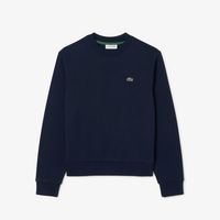 lacoste jersey relaxed fit fleece crew neck para mujer