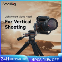 cabezal de tripode de video smallrig interruptor verticalhorizontal cabezal de tripode de disparo carga de hasta 5kg con mango telescopico extraible-4104