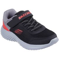 skechers sandalias bounder-trekzic 403908l-bkrd blackred para nino