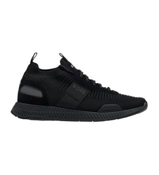 BOSS para hombre. 50498245 Zapatillas tipo calcetín negro (46), Plano, Cordones, Casual