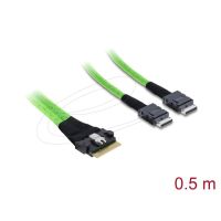 cable delock 82195 05 m slim sas sff-8654 8i a 2 x oculink sff-8611