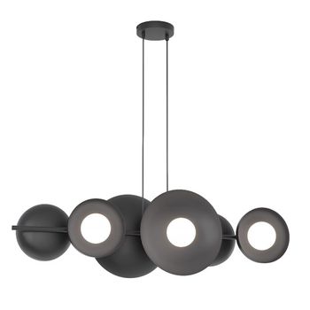 Lámpara colgante cirion negro (6 luces)