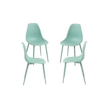 Pack 4 Sillas Mykle Total De Polipropileno 85*46*38 Cm - Celadón