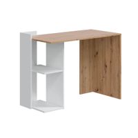 mesa de escritorio roble nodi y blanco artik
