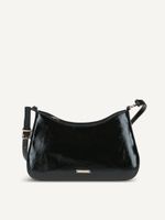 caprice handbag black made of leather and textile size 1